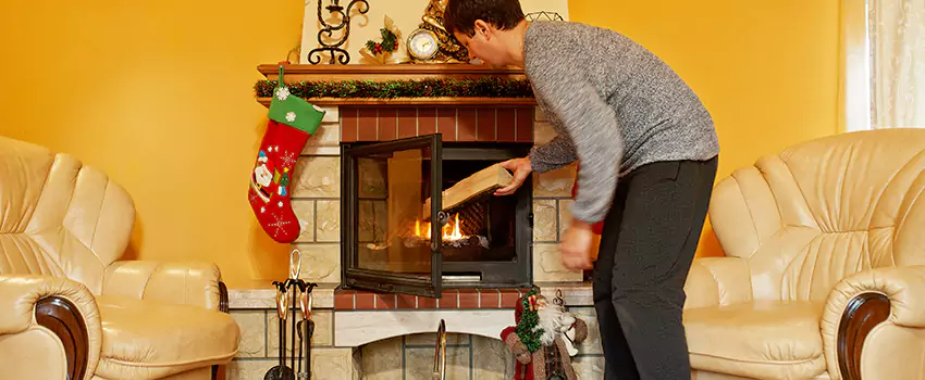 Rusted Metal Fireplace Restoration in East San Gabriel, California